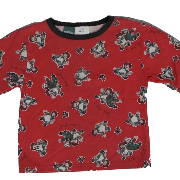 Snowden Other - Raggedy Ann & Andy Shirt Holiday PJ Top Child 4/5